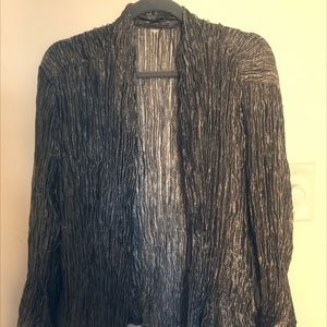 Metallic silver shirt